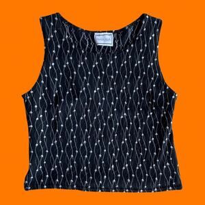 90's vintage bodycon crop top tank top LARGE marusa